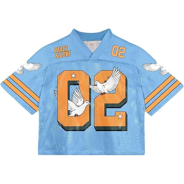 SHENHE Men's Y2k Football Jersey V Neck Graphic Number Shirt