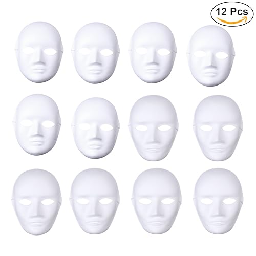 Plain White Face Masquerade Mask Bristol Novelty Amazon.co.uk Toys