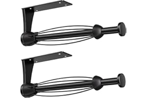 AKAAYUKO 2 Pack Paper Towel Holder Under Cabinet, Single Hand Operable Wall Mount Paper Towel Holder with Damping Effect, Self-Adhesive or Drilled for Kitchen Bathroom, Black