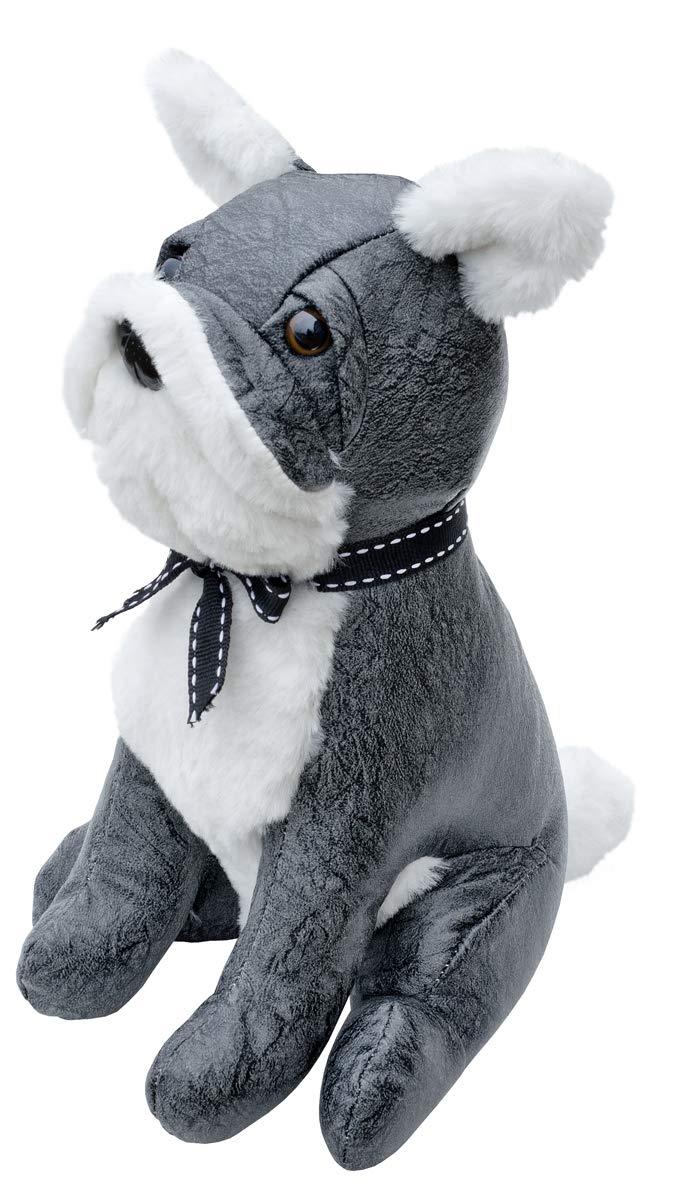 Febland Grey Bulldog Door Stop, Small