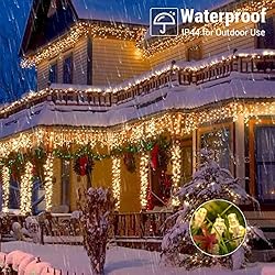 Toodour Icicle Lights, 29.5ft 360 LED Christmas