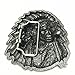 3d Native American Old West Indian Warrior Chief Belt Buckle Biker Motorcycle Vintage Silver