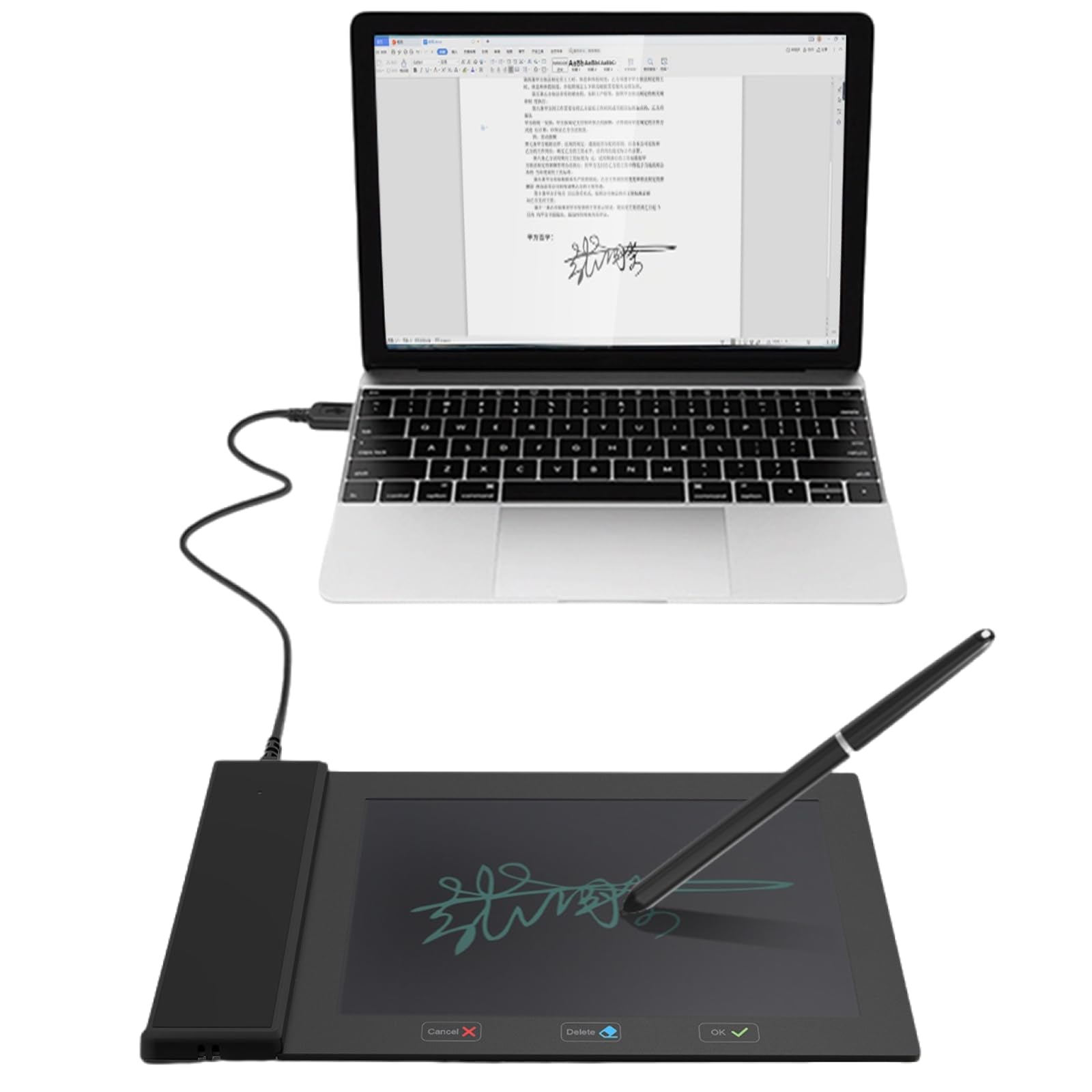 Photo 1 of HavaPen Signature Pad for Work 6x4 Inch Tablet with Battery-Free Stylus Pen Tablet for Mac, Windows and Chromebook