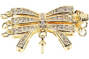 Operitacx Pearl Pendant Connector Jewelry Making Clasp Hook Delicate Multi-strand Necklace Clasp for DIY