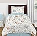 Sweet Jojo Designs Woodland Animal Toile Foldable Fabric Storage Cube Bins Boxes Organizer Toys Kids Baby Childrens for Collection Set of 2