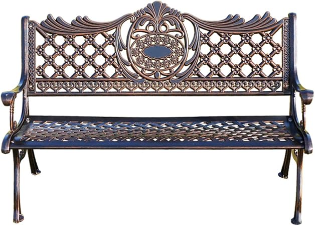 Ato Romx Banc D Exterieur Banc Jardin En Fonte D Aluminium Banquette Bronze 130 Cm X 63 Cm X 85 Cm Amazon Fr Cuisine Maison