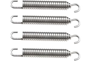 SING F LTD Motorcycle Exhaust Pipe Spring Hooks,4pcs 1.97 x 0.4 inch Expansion Chambers Springs Exhaust Pipe Spring Hooks Stainless Steel Rotatable Springs