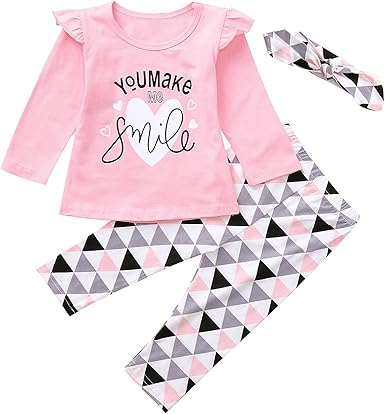 Nwada Vetement Bebe Fille Ensemble Garcon Tenue De Naissance 3 24 Mois Costume De Pyjama Haut A Manches Longues Et Leggings Pantalon Amazon Fr Vetements Et Accessoires