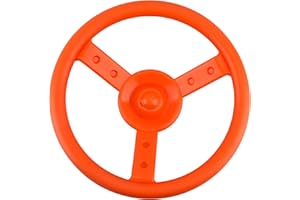 Haconba Playground Steering Wheel Accessories Plastic Swingset Steering Wheel Pirate Ship Steering Wheel Playset for Outdoor Backyard Treehouse Playground Jungle Gym (1, Orange)