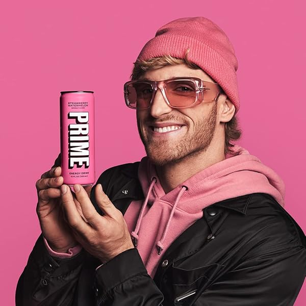 PRIME HYDRATION ENERGY DRINK STRAWBERRY WATERMELON, NATURALLY FLAVORED, 200MG CAFFEINE, ZERO SUGAR, 300MG ELECTROLYTES, VEGAN, 12 FL OZ PER CAN (PACK OF 12)