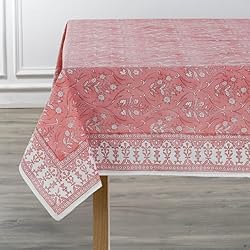 Ridhi Sweet Pink Tablecloth 100% Cotton, Washable