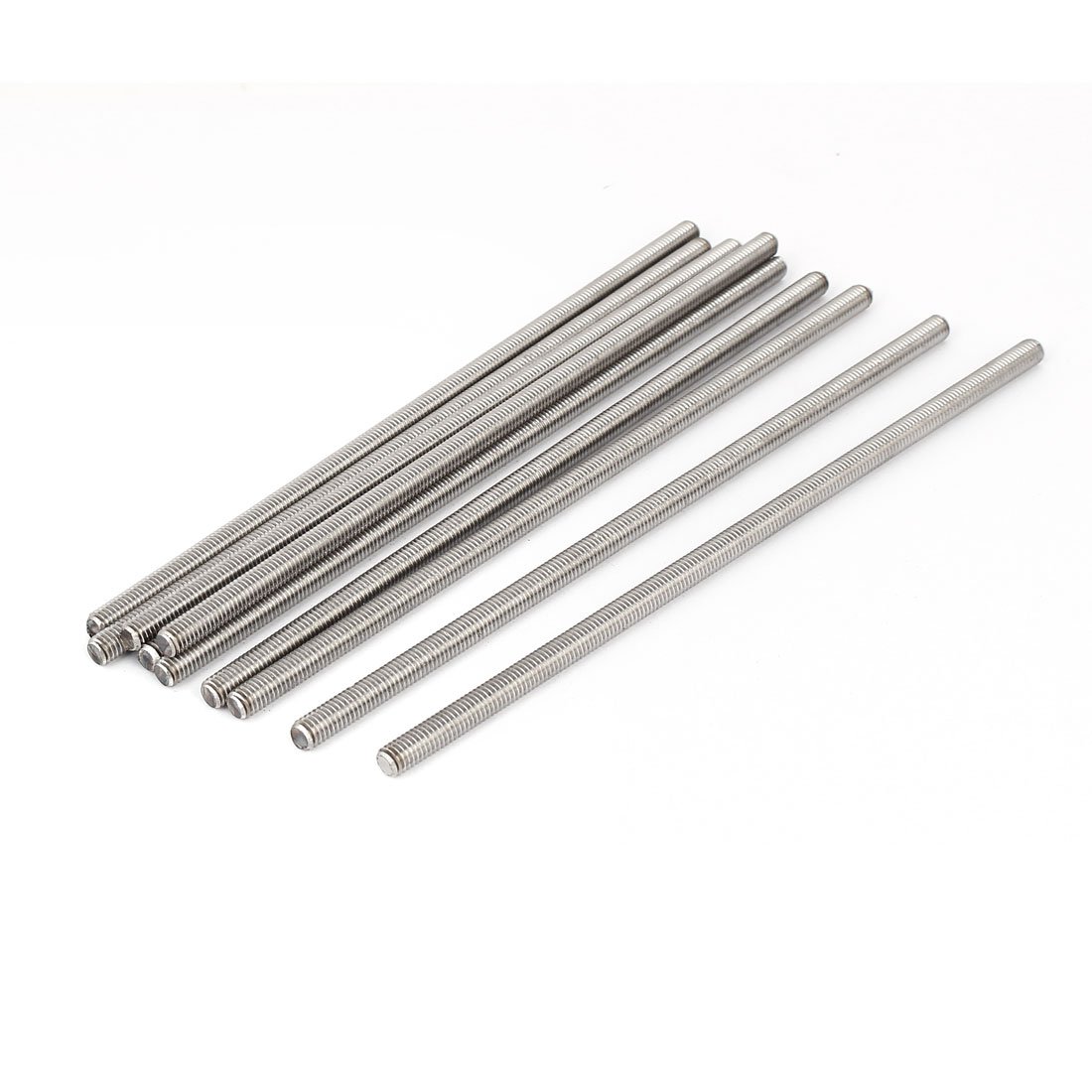Sourcingmap M6 x 180mm 304 Stainless Steel Fully Threaded Rod Bar Studs Fasteners 10 Pcs