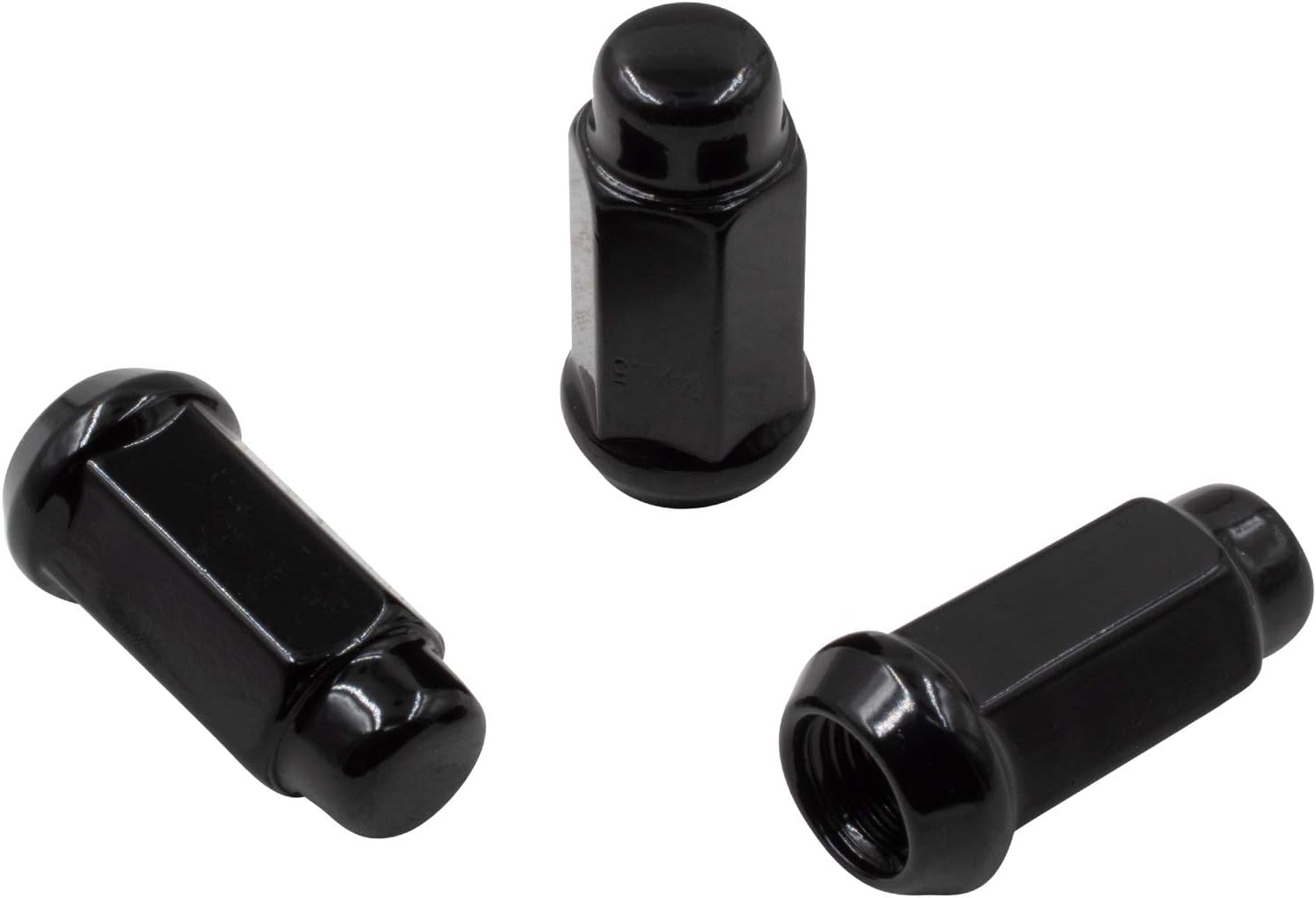 Bulge Acorn M14 X 1.50 Thread 1.90" Long for Trucks 19mm(3/4") Hex 14x1.5 for Aftermarket Wheels. (20 M14x1.50, Black): Automotive