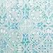Zenna Home Morocco Waterproof PEVA Shower Curtain, Teal Blue, 70 x 72 Inches