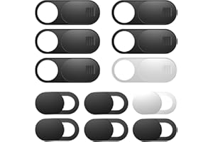 FadyRaye Laptop Camera Cover Slide 12 Pack, Webcam Cover Slide Phone Camera Cover, Ultra-Thin Computer Camera Cover Slide Blocker Slider Fits Most iPhone MacBook Laptop, Desktop, PC, Tablet