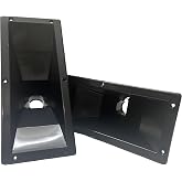 honselia 2Pcs Screw-On Horn Tweeter Tube, 262mm x 109mm ABS Phase Stage Horn Speaker Horn Treble Speaker, Throat Diameter 1.02&ldquo;
