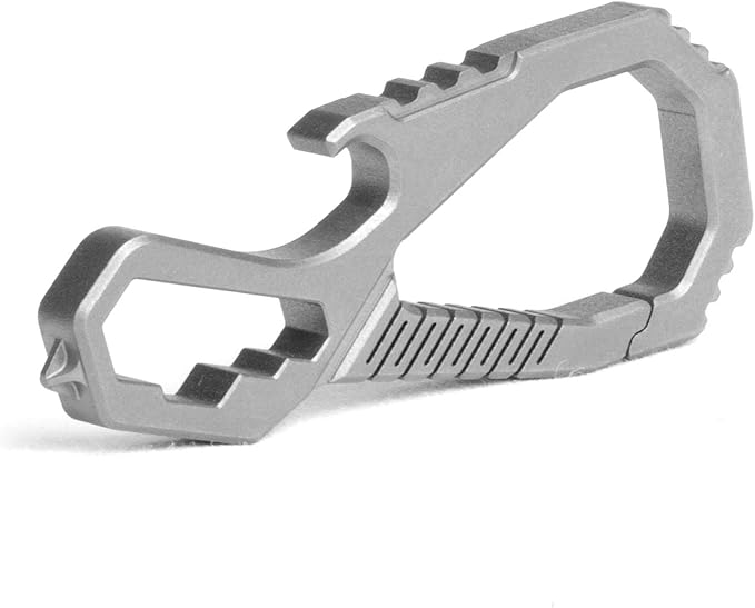 FEGVE Full Titanium AntiLost Keychain Carabiner Multi Function Home