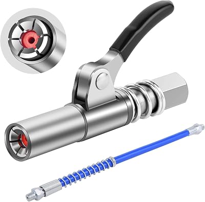 URAQT 12,000 PSI Grease Gun Coupler G Quick Release with 30cm Hose