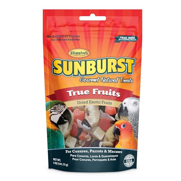 HIGGINS SUNBURST TRUE FRUITS GOURMET TREATS FOR CONURES,...