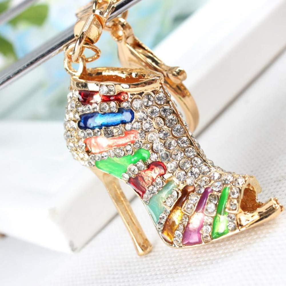 Keychain Keyrings Shoe High Heel Multicolour Charm Pendant Crystal Purse Bag Keyring Key Chain Women Jewelry Birthday Party Gift Key Chain Key Rings