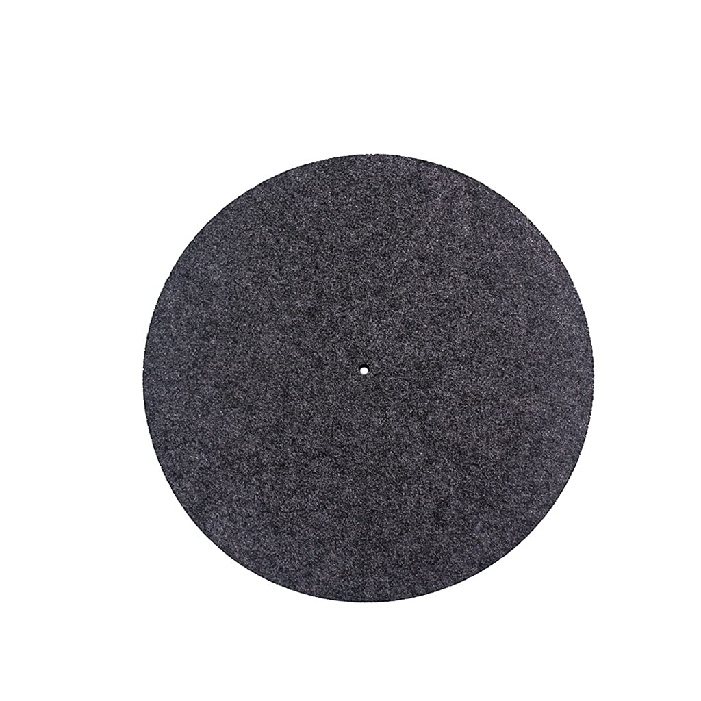 Alnicov 2MM Thick Anti-Static Felt Platter Turntable Mat Anti-Vibration Slipmat Audiophile For LP Vinyl Record Players Gray