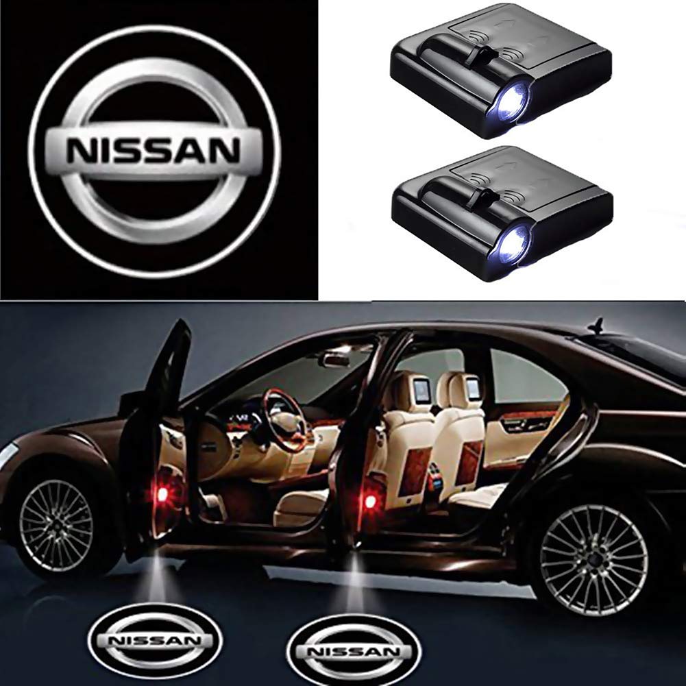 2 Luci LED Wireless Per Porte Auto P93CS - Proiettore Con Simbolo Pipistrello - Senza Fili - 2