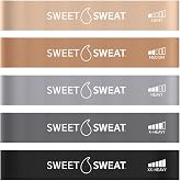 Sweet Sweat&reg; Mini Loop Hip Bands with 5 Levels of Resistance | Hip Booty Bands for Squats Lunges Physical Therapy Yoga Pilates Rehab and Home Workout | Non-Latex Elastic Bands w/ Carry-Bag