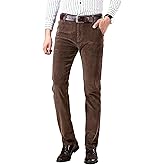 SevenBoy Mens Corduroy Dress Pants Casual Slim Fit Slacks Stretch Trousers