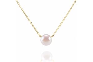 PAVOI Handpicked AAA+ Freshwater Cultured Single Pearl Necklace Pendant | Gold Necklaces for Women