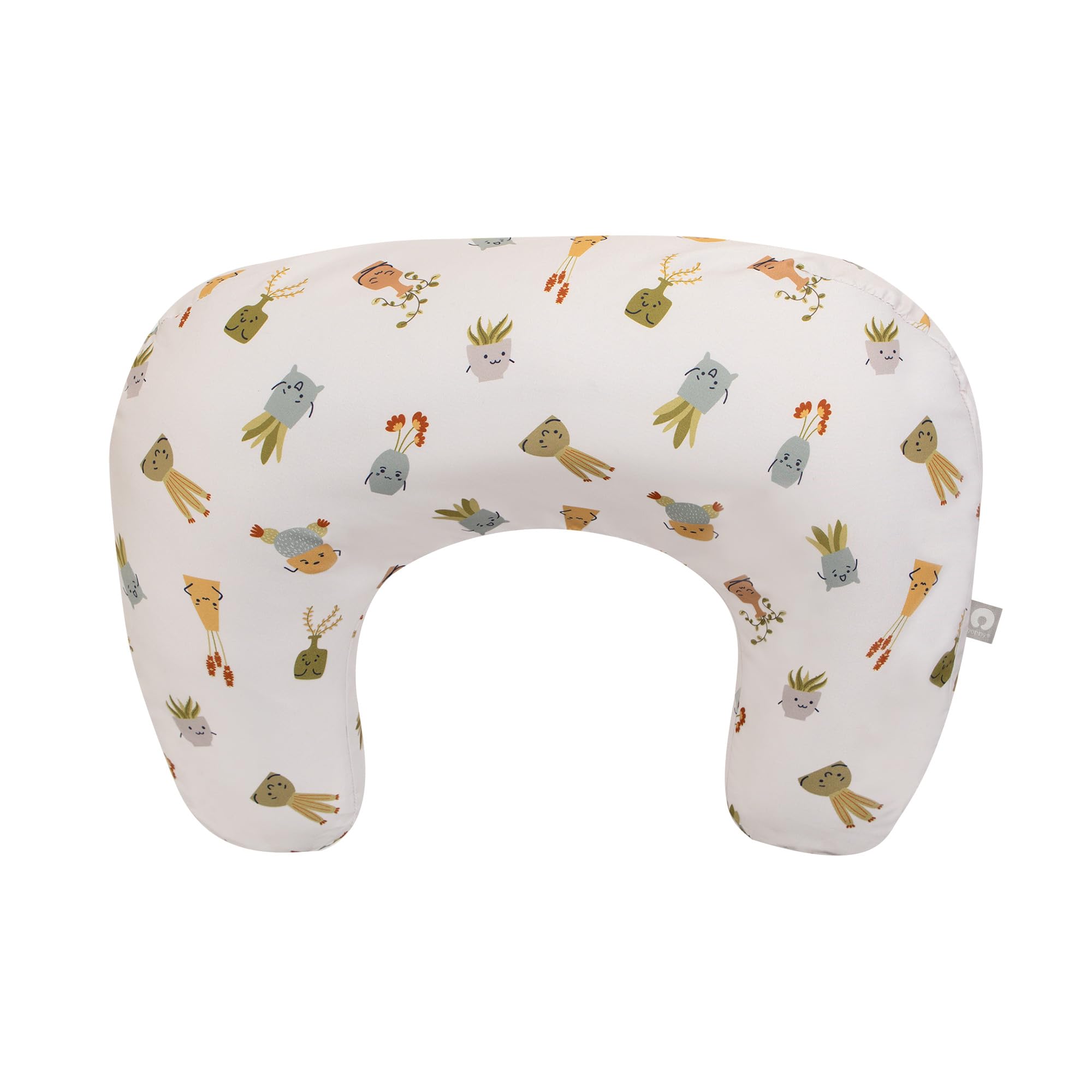 Photo 1 of Boppy Nursing Pillow - Ergonomic Bottle & Breastfeeding Pillow with High, Firm, Large Area, Water-Repellent Cushion with Washable Cover; Baby Safety Alliance Verified - Tan Happy Houseplants