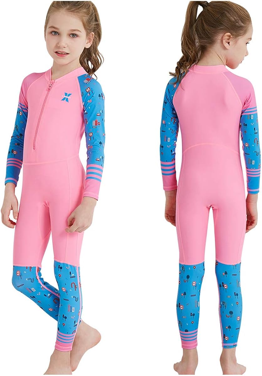 DIVE & SAIL Kids Rash Guard Wetsuit,Youth Girls and Boys
