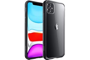 Mkeke Compatible for iPhone 11 Case, Black Shock Absorption Bumpers Cases for 6.1 Inch - Black