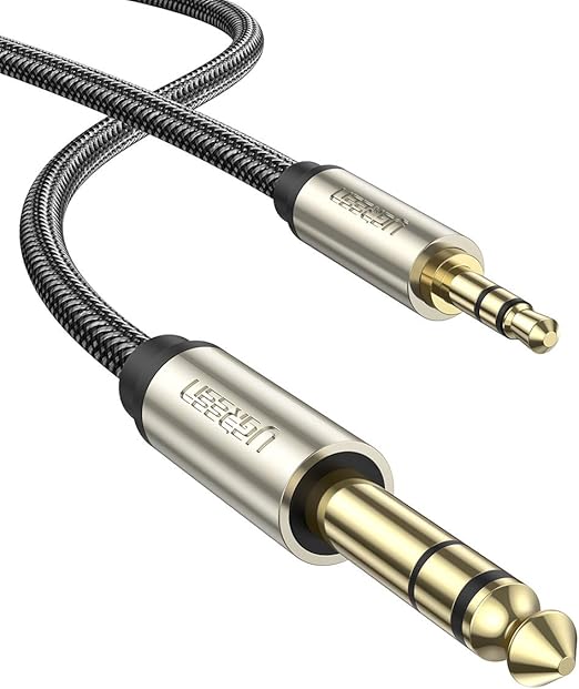 UGREEN 1/8 Inch to 1/4 Inch Cable 3.5mm Male to 6.35mm Male TRS Audio