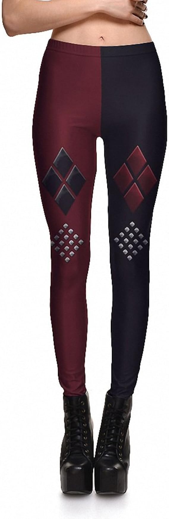 Harley Quinn Black and red Leggings dc Harley Quinn Suicide Squad