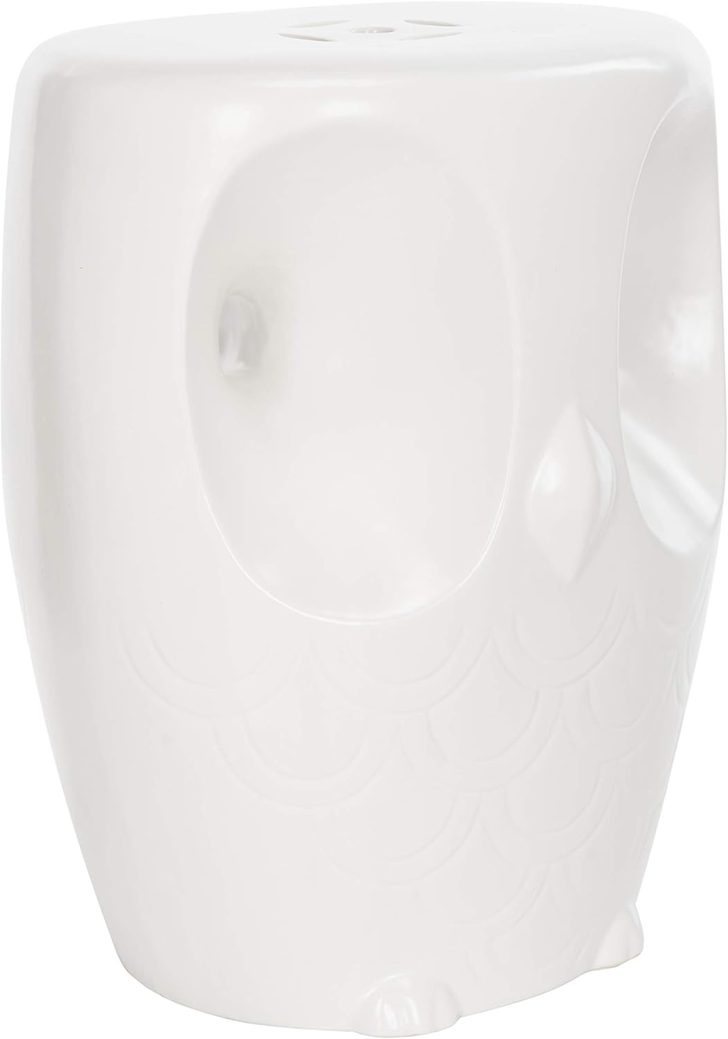 Safavieh ACS4567A Owl Ceramic Decorative Garden Stool, White: Garden & Outdoor