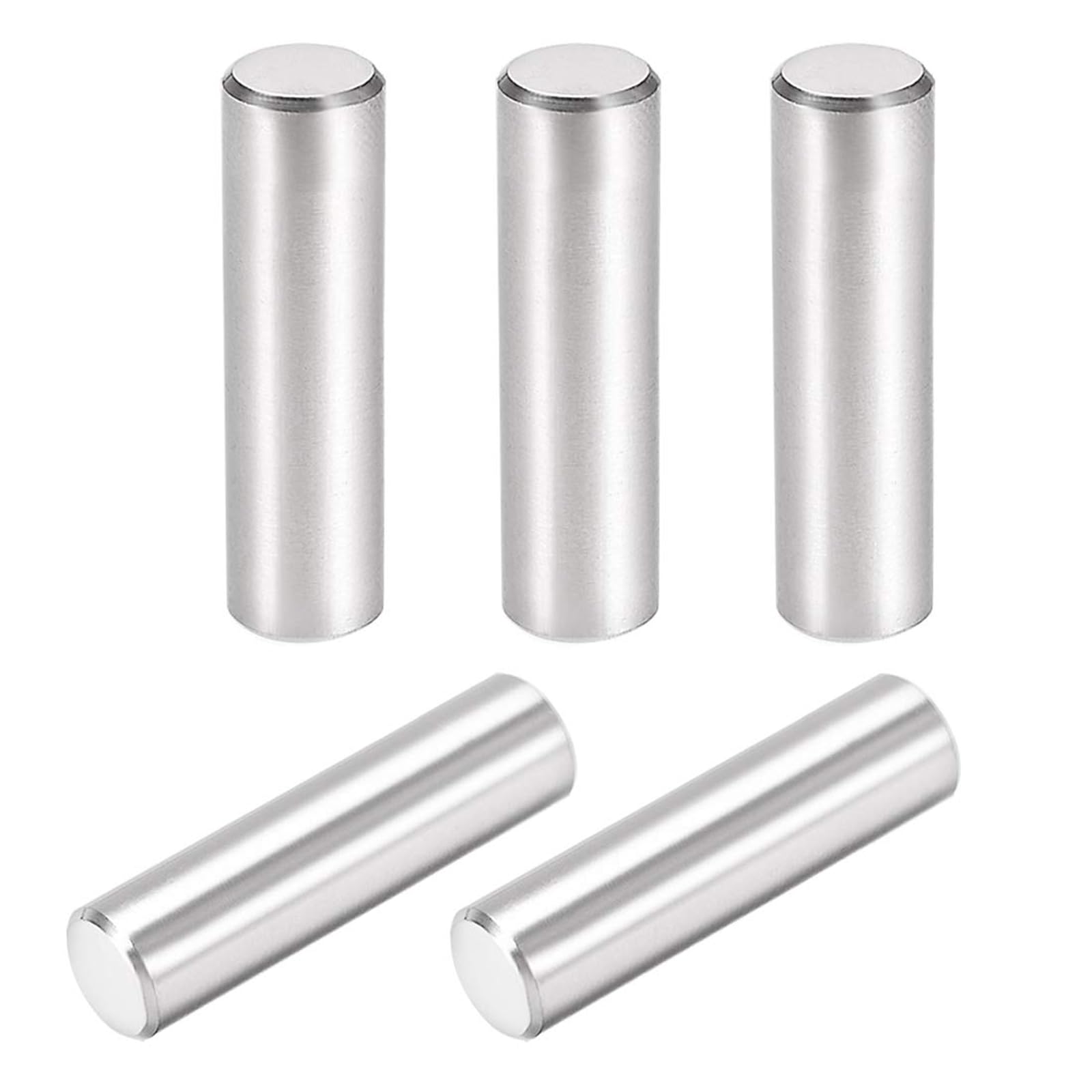 TOP-VIGOR 5Pcs 8mm x 30mm Dowel Pins Shelf Support Pegs, 304 Stainless Steel Cylindrical Shelf Support Pin Fasten Elements Silver Tone