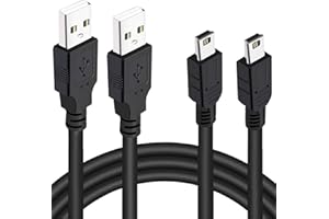 Mini USB Charger Cord, KQWOMA Cable Compatible with Texas-Instruments TI-84 Plus CE Graphing, TI-84 Plus/C Silver Edition, TI 89 Titanium, TI-Nspire CX/CX CAS Calculators (3.3FT 2PACK)