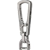 KeyUnity Titanium Carabiner Keychain Clip, Quick Release EDC Key Holder Organizer with Key Ring