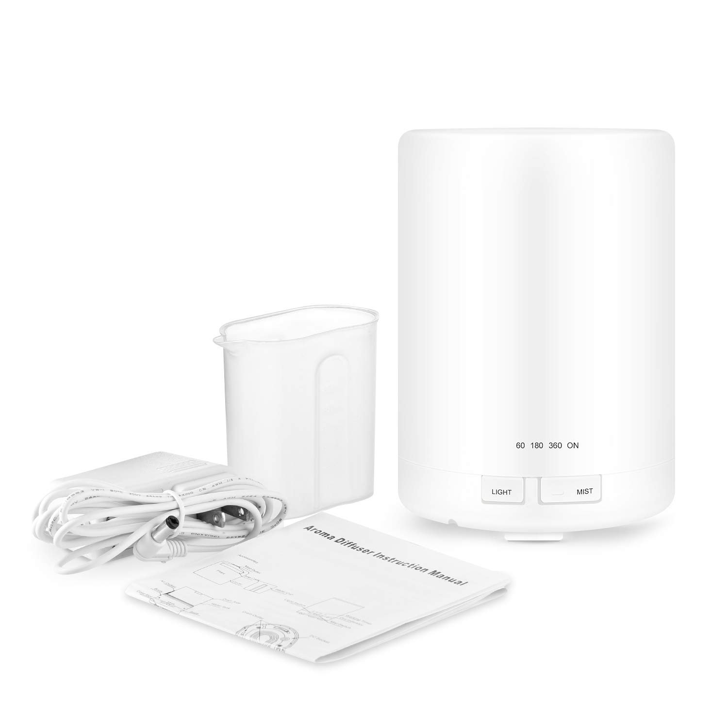 Amazon.com: Leoie Humidificador de aire de aromaterapia y cambio de 7 Colores cil\u00edndricos de 300ML 100-240V European regulations: Home & Kitchen