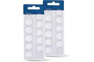 HEARING AID BATTERY CLUB Power Domes 8mm Double Vent Hearing Aid for Oticon Replacements, Oticon Minifit Double Vent Bass Domes, 2 Pack of 10 Each (Total 20Pcs)