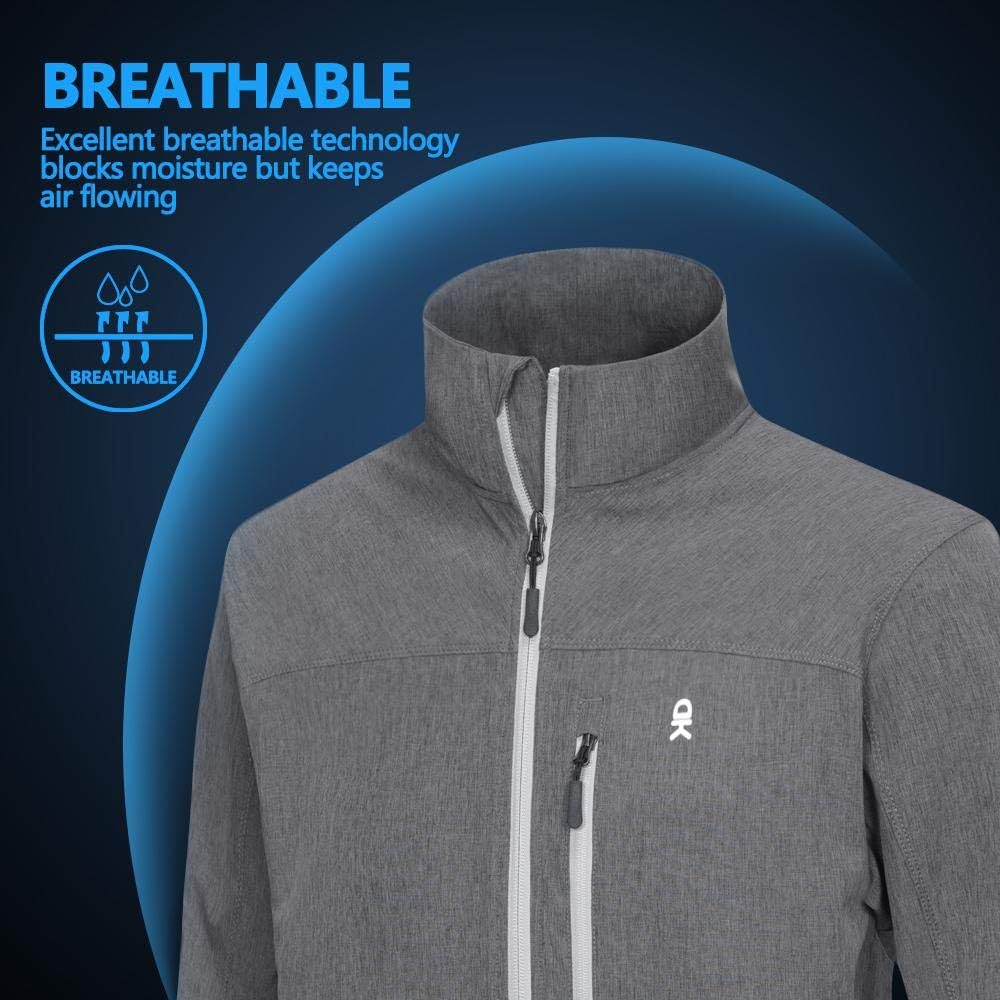 Little Donkey Andy Men's Lightweight Windbreaker, Softshell Jacket with Hood for Running Travel Hiking : Clothing