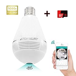 ATOPXLNT Light Bulb Camera WiFi Outdoor Indoor