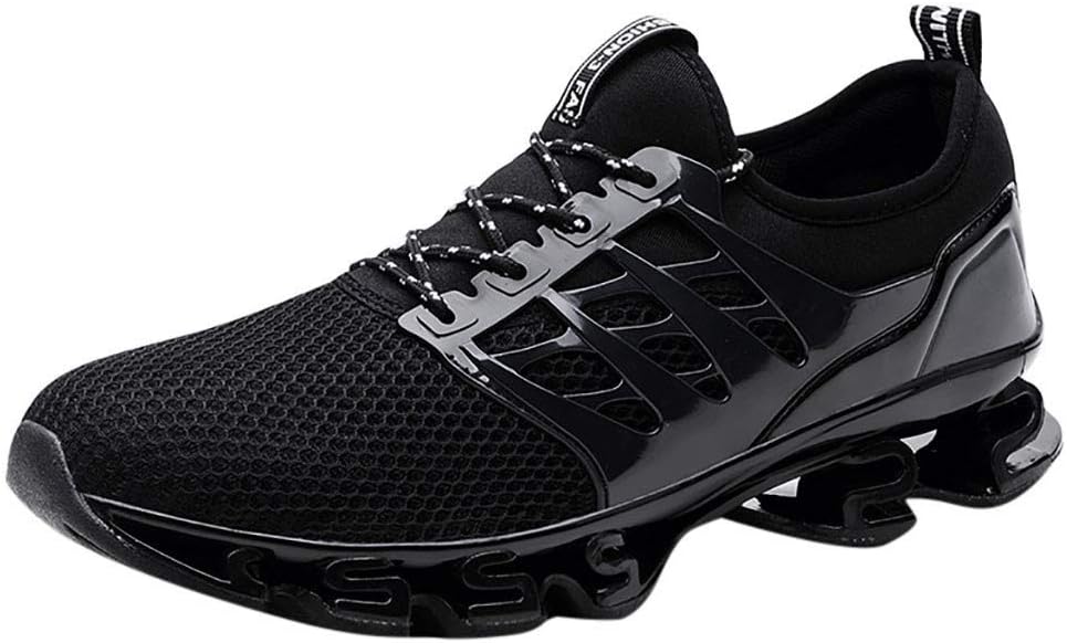 Couple Outdoor Shoes Mesh Breathable Wear Running Shoes Mens and Womens Wild Sneakers Shoes(Black,42)