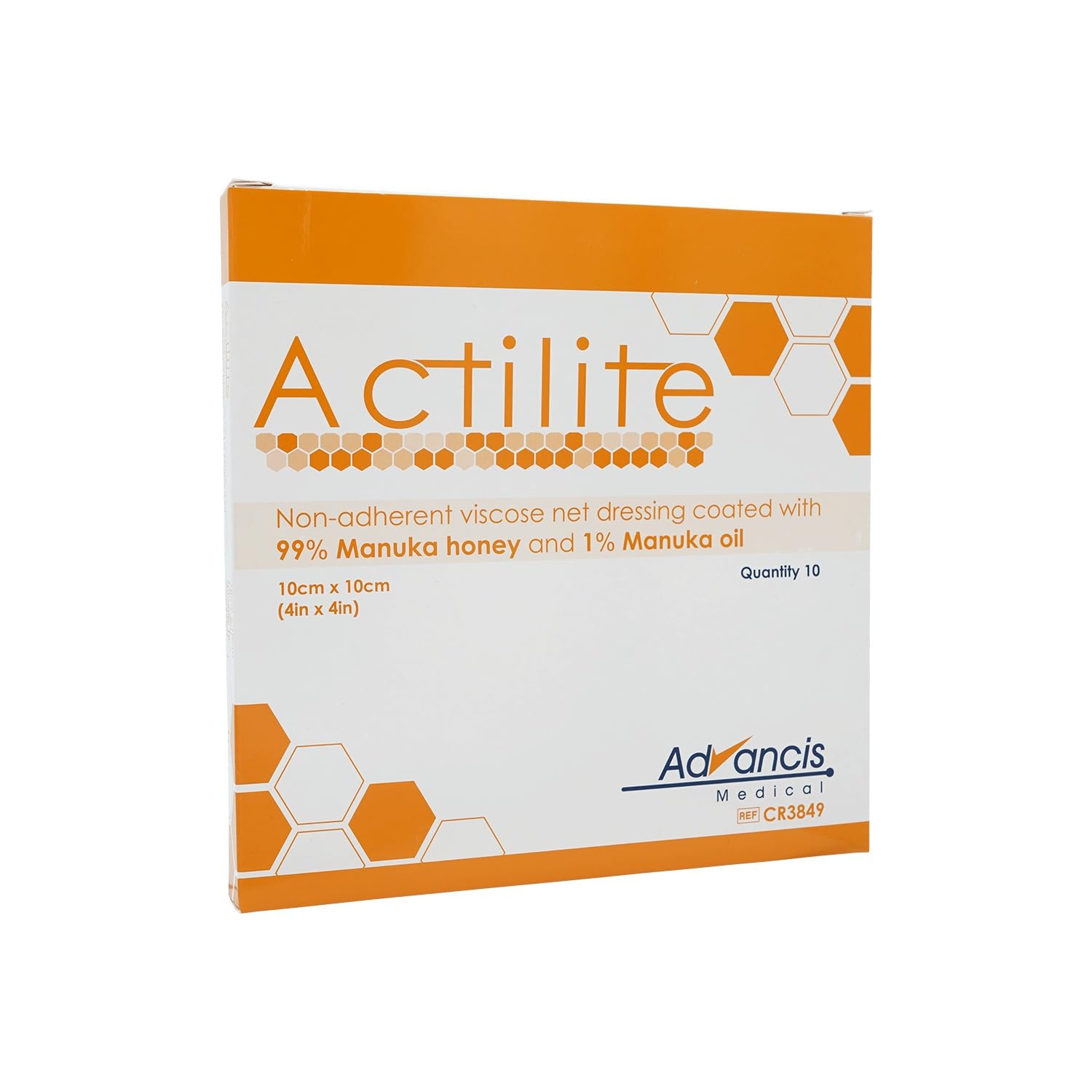 Advancis Medical 99XX0067 Actilite Dressing, 10cm x 10cm, Pack of 10