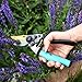 Best Garden Clippers - Titanium & Teflon Coated Blades - Traditional Bypass Pruning Shears. Garden Scissors With Anti Slip Ergonomic Rotating Handle. Garden Tool Avoids Carpal Tunnel & Blisters.