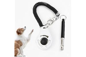 ZBJBinCH Dog Whistle Set of a Premium Quality Adjustable Frequency Dog Whistle and a Dog Clicker, Ultrasonic Dog Whistle to Stop Barking Neighbors Dog