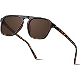 ANDWOOD Square Aviator Sunglasses Polarized Mens Womens UV Protection Sun glasses