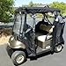 Black Golf Cart Driving Enclosure 2 Seater Heavy Duty, fits E Z GO, Club Car and Yamaha G Model - for Sun and Insect Protection