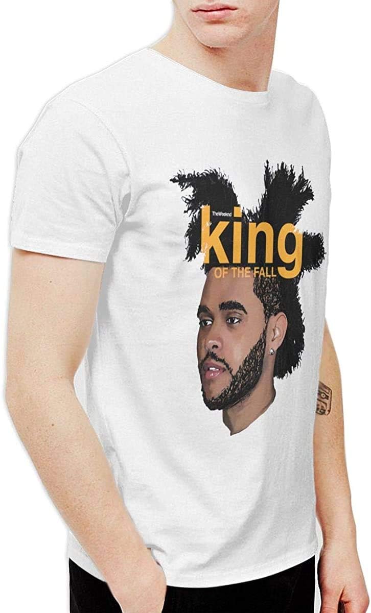 Mens Funny The Weeknd T-Shirt Washed Denim Hat Casquette White