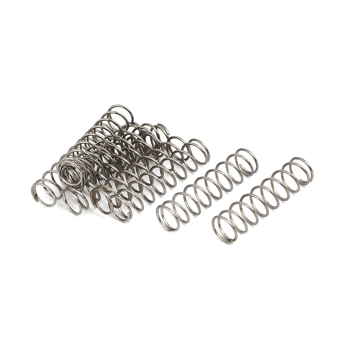 sourcingmap Compression Spring,304 Stainless Steel,9mm OD,0.8mm Wire Size,35mm Free Length,Silver Tone,10Pcs